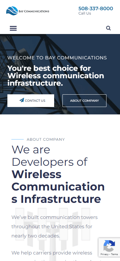 Bay Communications Mobile Website