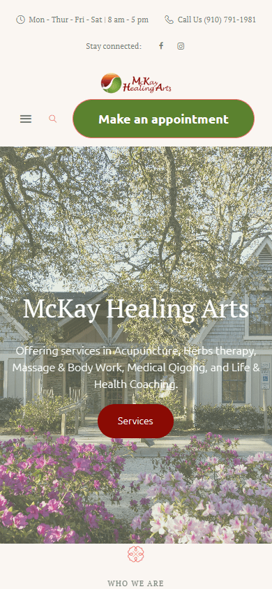 McKay Acupuncture Website Mobile